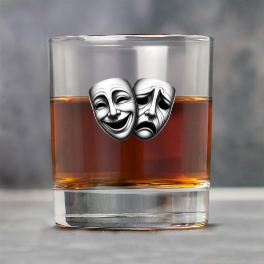 Comedy and Tragedy Masks – Classic Theater Art  Rock Glasses