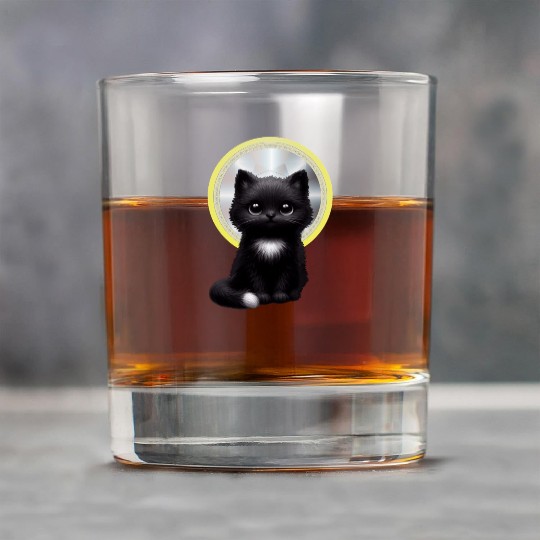 Mystic Midnight Cat  Rock Glasses