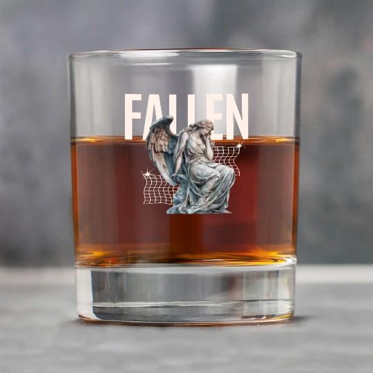 Reflective Angel Sculpture Design Rock Glasses