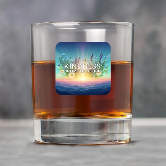 Sunrise Blooms of Kindness  Rock Glasses