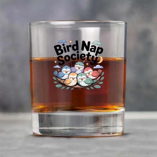 Bird Nap Society | Cute Lazy Sleeping Birds Rock Glasses