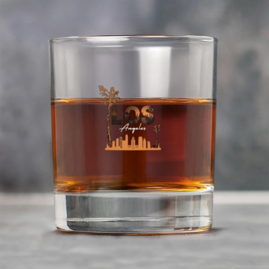 Los Angeles Sunset Cityscape Design Rock Glasses