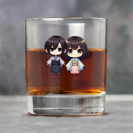 Chibi Kawaii Traditional Kimono Duo Rock Glasses