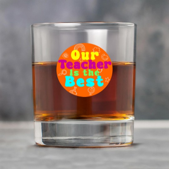 Colorful Teacher Appreciation Circular Rock Glasses