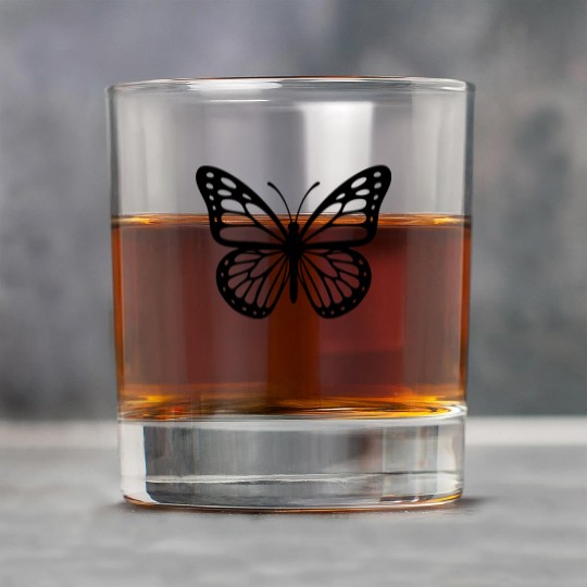 Butterfly – Elegant Nature Illustration Rock Glasses