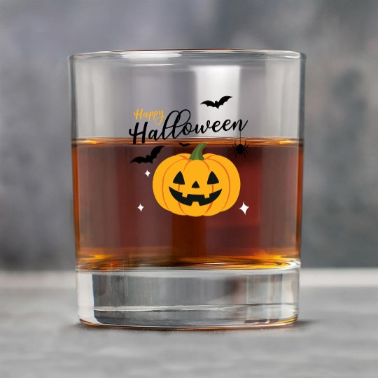 Pumpkin Jack O Lantern Halloween Design Rock Glasses