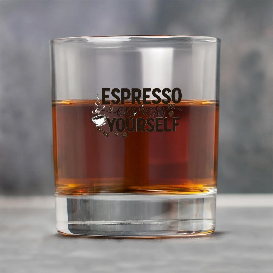 Coffee Motivation Inspirational Design Rock Glasses