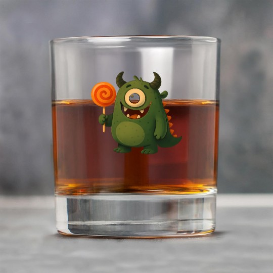 Whimsical Monster with Lollipop Rock Glasses
