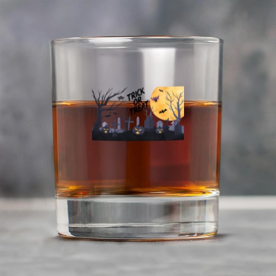 Trick-or-Treat Pumpkin Graveyard Rock Glasses