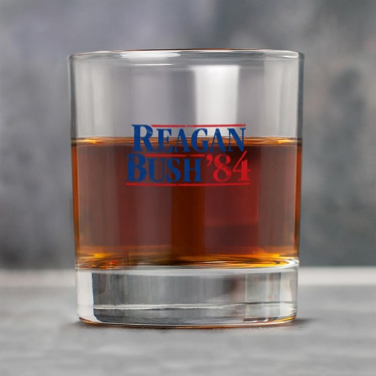 Distressed Reagan - Bush ’84 Rock Glasses