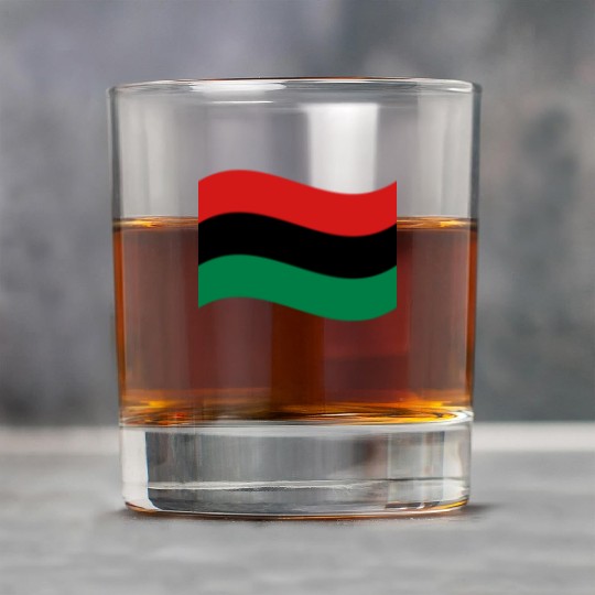 Red, Black & Green Flag Rock Glasses