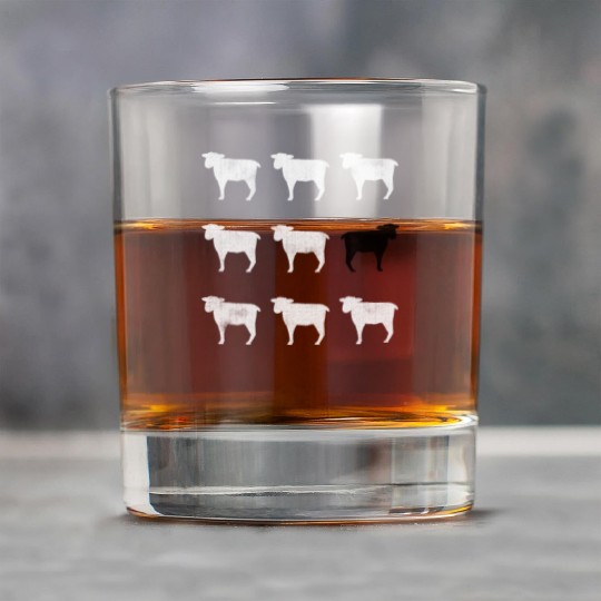 Many White Sheep: One Black Sheep Rock Glasses