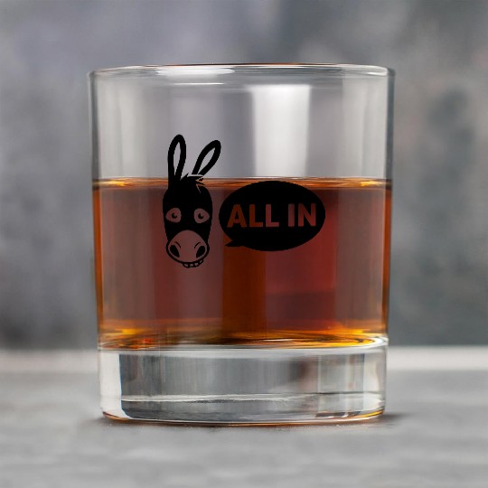 Poker donkey - all in Rock Glasses