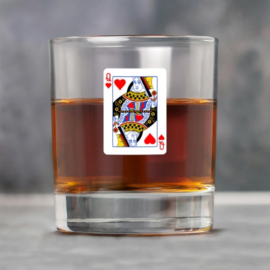 Queen Of Hearts Couple Rock Glasses