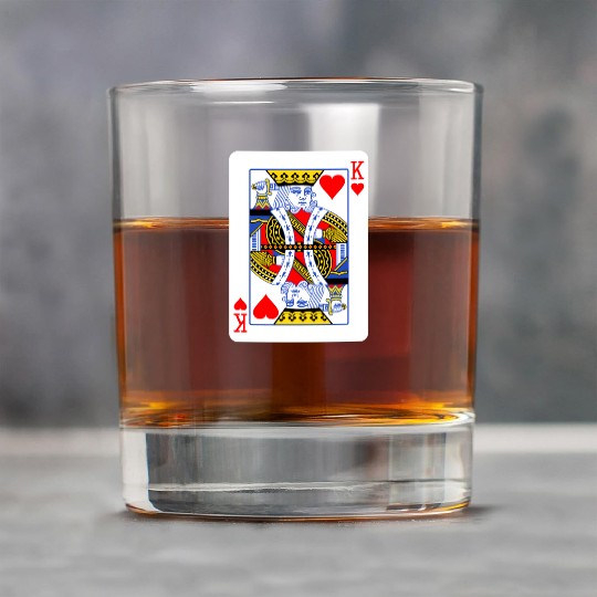 King Of Hearts Couple Rock Glasses