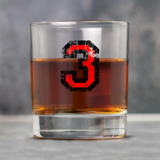 Number 3 (Vintage Red) Rock Glasses