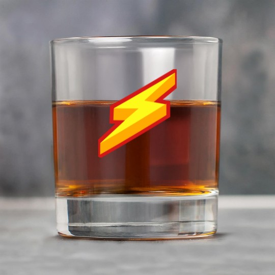 Lightning Bolt Design Rock Glasses