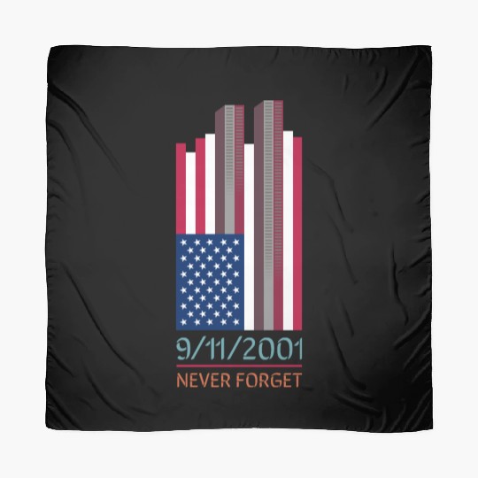 9-11-2001 We Will Never Forget - Patriot Day Scarves