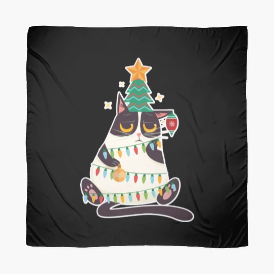 Christmas Tree Cat Scarves Christmas Xmas Holiday