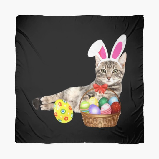easter Scarves cat funny bunny ears eggs gift cat