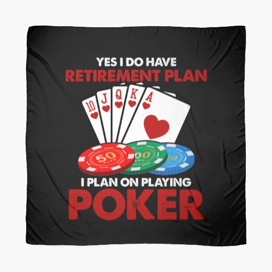 Funny Poker Retirement Plan Scarves