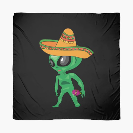 VIVA MEXICO QUE PASA CINCO DE MAYO GREEN ALIEN FUN Scarves