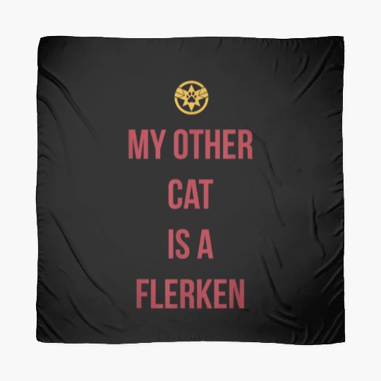 Captain Marvel My Other Cat Is A Flerken Bold Logo Scarves