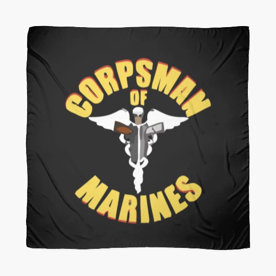 Us Navy Corpsman 8404 Fmf Veteran Front & Back Des Scarves