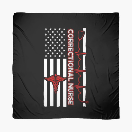 Correctional Nurse USA Flag Nursing RN Scarves