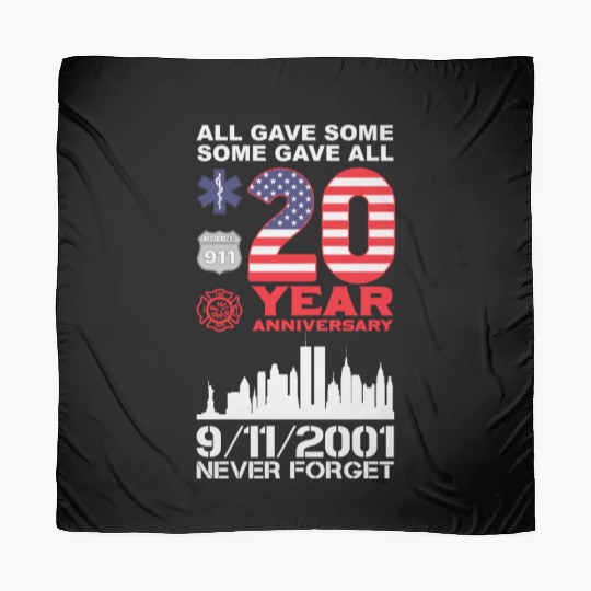 Patriot Day Never Forget 9 11 2001 Anniversary Scarves
