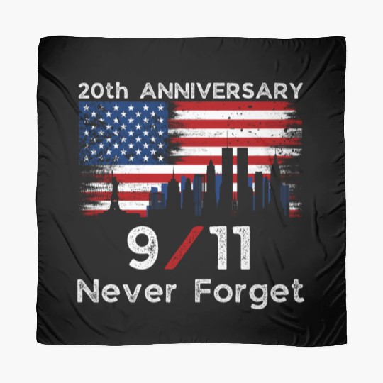 Never Forget Usa 9/11 The 20th Anniversary Patriot Scarves