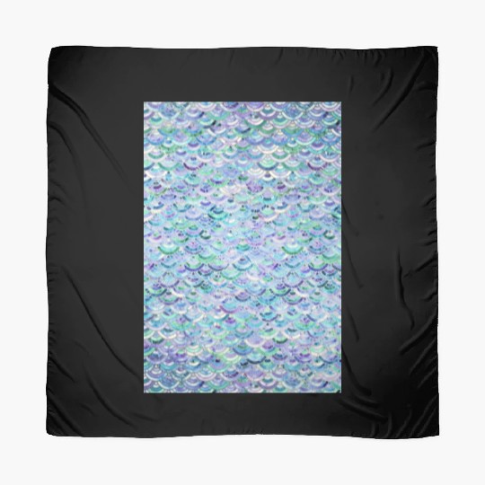 Marble Mosaic in Sapphire and Emerald Scarves