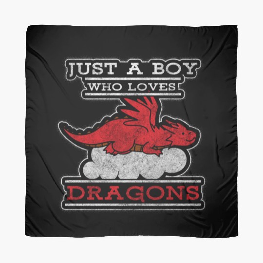 Fantasy Asia Black Chinese Dragon Scarves