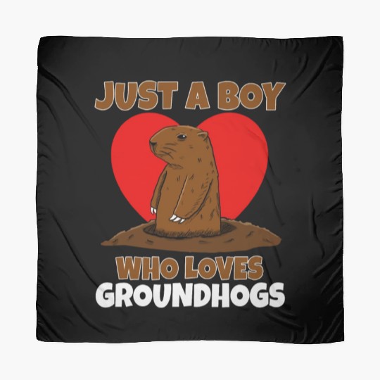 Just A Boy Who Loves Groundhog Scarves