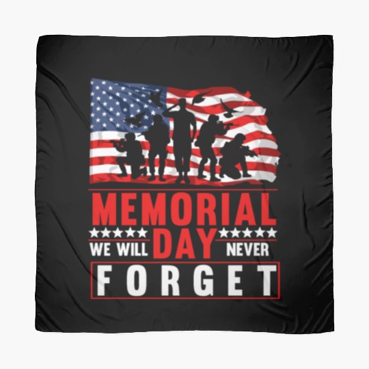 Memorial Day American Flag Soldiers Patriotic US Scarves