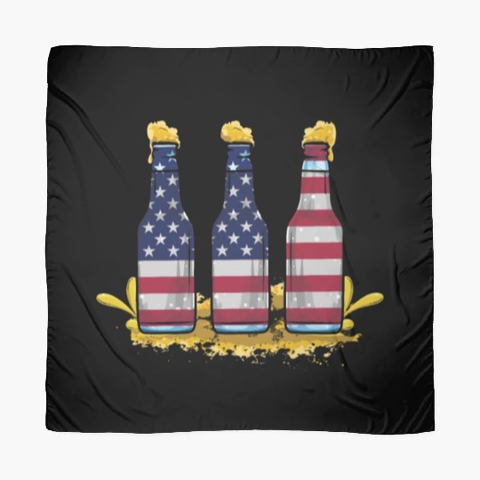 America American Flag US Flag Beer 4th Of July Scarves
