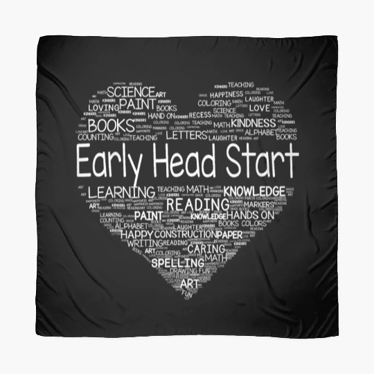 Team Early Head Start Heart Back To School Funny Scarves