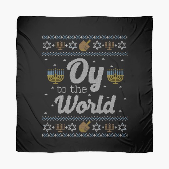 Funny Hanukkah Oy To The World Scarves