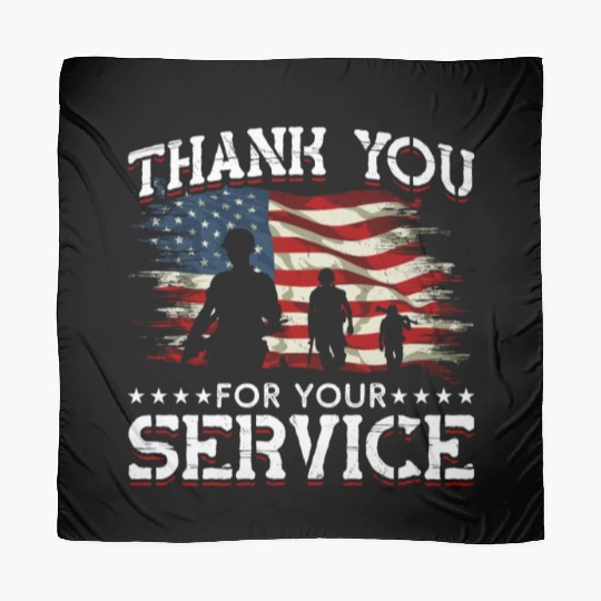 Memorial Day American Flag Patriotic Soldier US Scarves
