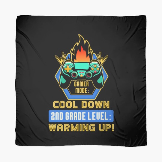Kids Back to School Gamer Mode 2nd Grade Level Scarves