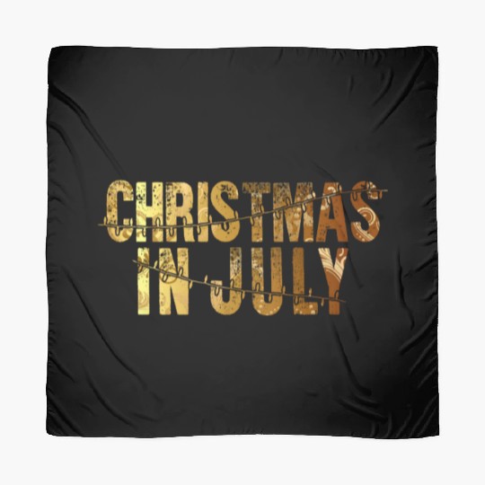 Christmas In July Xmas Tree Lights Santa Beach Scarves