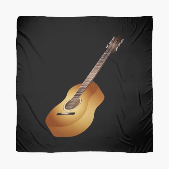 beautiful 3D acoustic guitar in warm tones Scarves