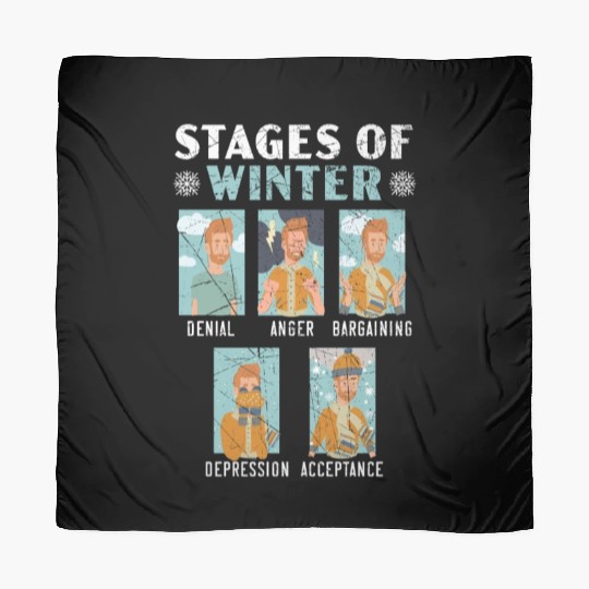 Stages Of Winter Snow Snowy Climate Winter Season Scarves