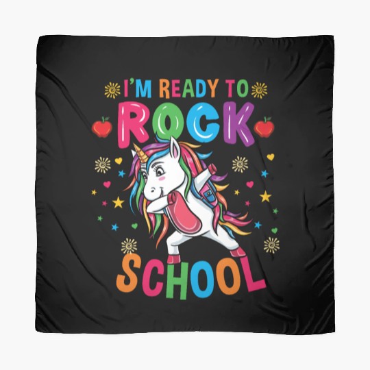 Unicorn Back To School Im Ready To Rock School Scarves