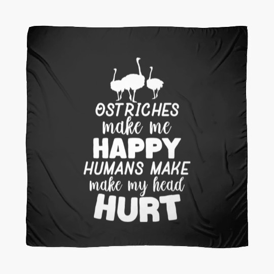 Cute Ostriches Making Us Happy Scarves
