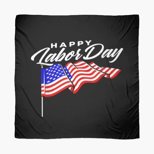 Happy Labor Day US Flag Scarves for men women Awesome