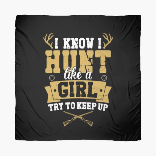 Buck Deer Hunting Hunter Girl I Scarves