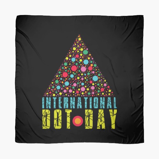 Colorful Triangle Pattern International Dot Day Scarves