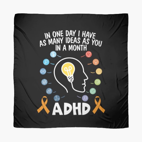 ADHD Warrior Embrace Neurodiversity ADHD Awareness Scarves