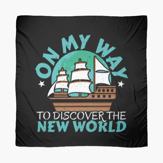 On The Way To Discover The New World Columbus Day Scarves